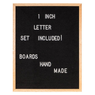 UNITED VISUAL PRODUCTS Wall Mounted Felt Mini - Up To 2' Framed Letter Board