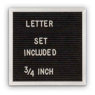 UNITED VISUAL PRODUCTS Wall Mounted Felt Mini - Up To 2' Framed Letter Board