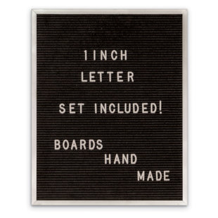 UNITED VISUAL PRODUCTS Wall Mounted Felt Mini - Up To 2' Framed Letter Board