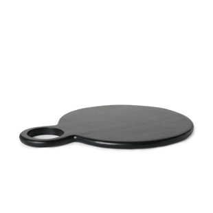 INDIA.CURATED. Midnight Mango Wood Cheeseboard (Round) - Pack Of 4 Pcs