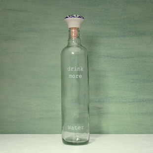 India.Curated. 25.36oz. Glass Water Bottle
