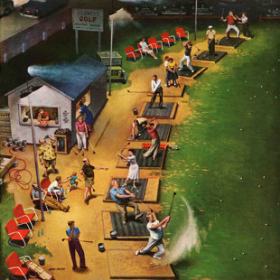 MARMONT HILL " Golf Driving Range " by John Falter Painting Print