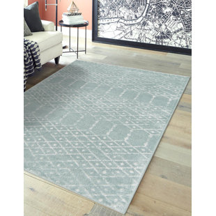 STEELSIDE™ Sierra Geometric Aqua Area Rug