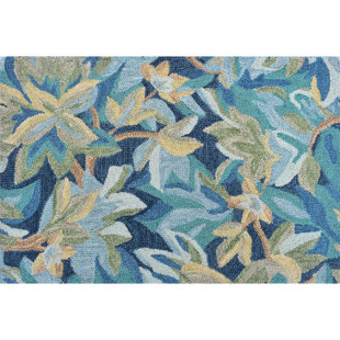 COMPANYC Avalonian Handmade Hand Tufted Wool Blue/Green Rug