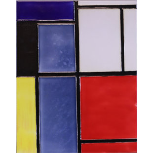 LA PASTICHE 11'' x 14'' Hand Painted Ceramic Decorative Mural