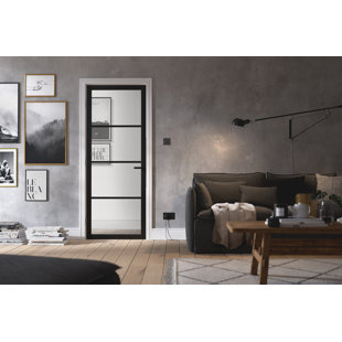LPD DOORS Soho 4L Glazed Black Internal Door