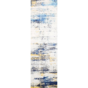 TRENT AUSTIN DESIGN® Ibrahim Performance Blue/White/Brown Rug