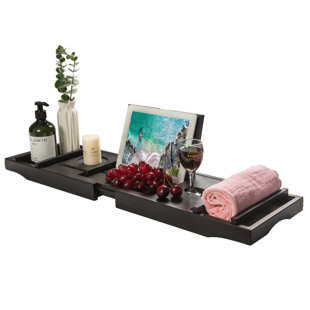 REBRILLIANT Lastar Freestanding Bamboo Bath Caddy