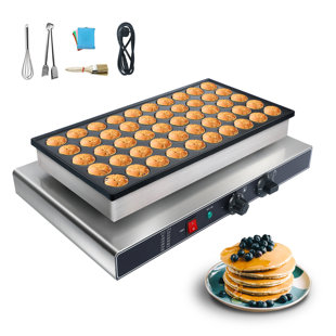LIANQIAN 1700W Commercial Electric 50pcs Mini Pancake Maker Dutch Poffertjes Crepe Machine Stainless Steel