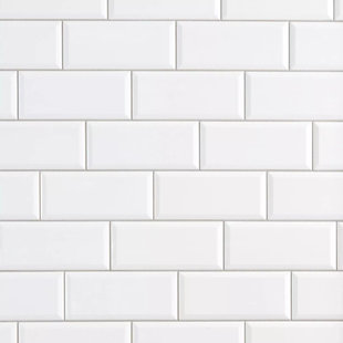 QUBE TILES Eclipse 4" x 12" Beveled Matte Subway Wall Tile