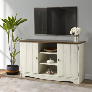 FURNITURE DASH TV Stand White Distressed