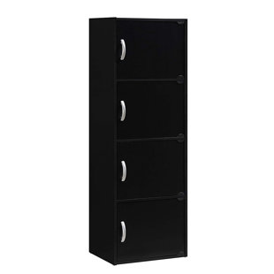 HODEDAH IMPORT 15.91'' Wide 4 - Shelf Storage Cabinet