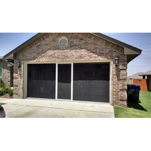 LIFESTYLE SCREENS THE MOST VERSATILE GARAGE SCREEN ON THE PLANET 16' W x 7' H Garage Door Screen with Passage Door
