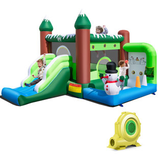 COSTWAY 11' x 12.5' Bounce House with Slide and Air Blower