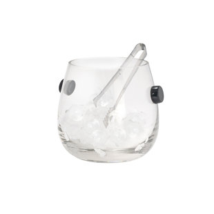 QUALIA GLASS Ebony Glass Ice Bucket