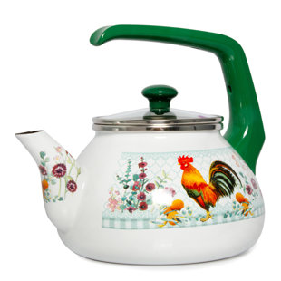 STP Goods Rooster 2.3 Quarts Aluminum Stovetop Tea Kettle