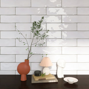 QUBE TILES Cortina Kezma 3" x 12" Zellige Glossy Subway Wall Tile