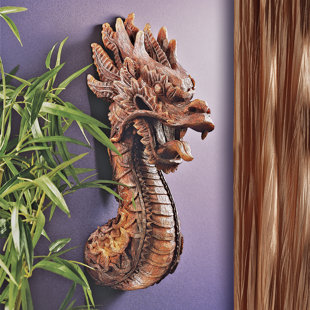DESIGN TOSCANO Fire Dragon Wall Sculpture