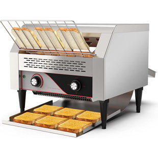 LINKEWODE 450 Slices/Hour, 14.4In Opening Width Conveyor Toaster For Bread Bagel Breakfast Food, 2600W Heavy Duty Stainless Steel Toaster For Cafes, Buffets, Restaurants, And Coffee.
