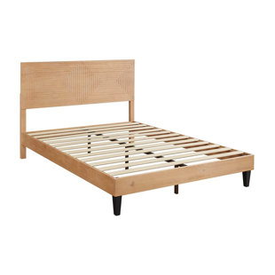 MUSEHOMEINC Solid Wood Platform Bed