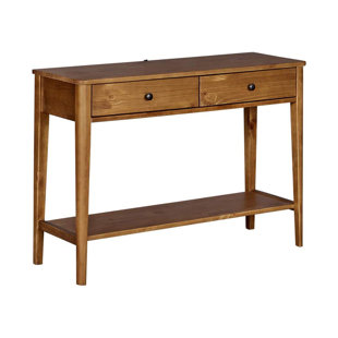 MUSEHOMEINC Solid Wood 2 - Drawer End Table