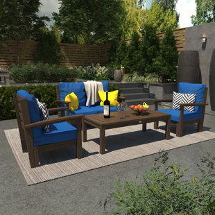 HIGHWOOD USA Bespoke Deep Seating Loveseat, Set Of Chairs And Conversation Table