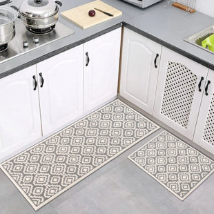 FOUNDRY SELECT Sofihas Kitchen Mat 2 piece Non Slip Washable Set Sofihas Kitchen Mat 2 piece