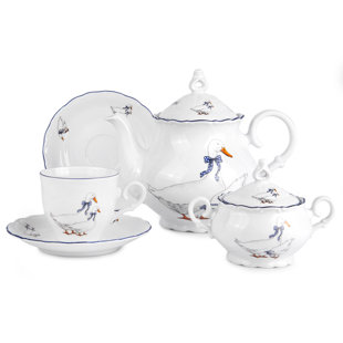 THUN 1794 A.S. Martin Carlsbad Bohemian Porcelain Tea Set For 6 Pers.