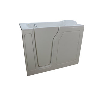 AVORA BATH 52'' x 29.25'' Walk-in Fiberglass Bathtub with Faucet