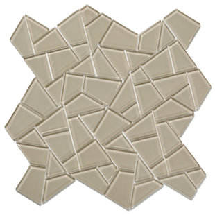 TILE CONNECTION Medley 1.25" x 1.25" Beveled Glass Random Mosaic Wall Tile