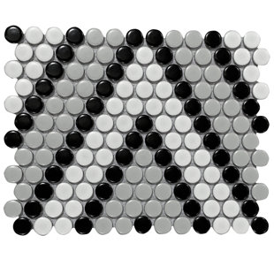 WS TILES® 0.75" x 0.75" Porcelain Penny round Wall & Floor Tile