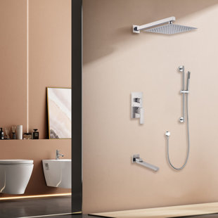 WAYFAIR SAMPLES Complete Shower System with Rough in-Valve