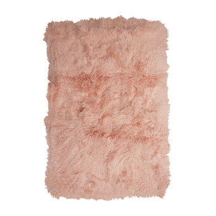 TROPHY ROOM STUFF Handmade Sheepskin Blush Rug