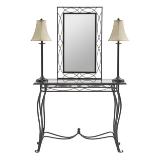 STEIN WORLD 39.5'' Glass Top Console Table