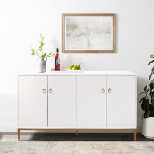 PASARGAD Pearl 63'' Wide 3 Drawer Wood Sideboard