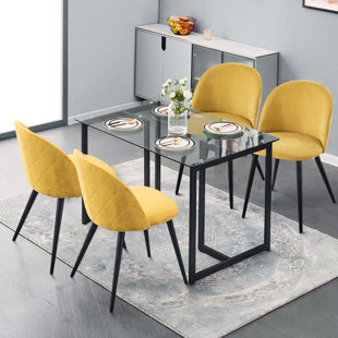 MERCURY ROW® Gillham 5 - Piece Glass Top Dining Set