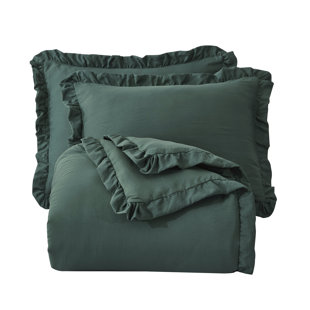 CHEZMOI COLLECTION Nora Ruffled Microfiber Comforter Set