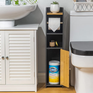 RON TRADING Solid Wood Freestanding Linen Cabinet