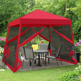 EAGLE PEAK Pop up Patio Gazebo Pop up Patio 10 Ft. W x 10 Ft. D Slant Leg Steel Gazebo