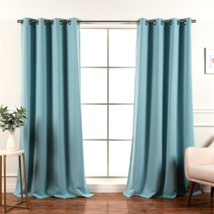 LATITUDE RUN® Aubreey Polyester Blackout Curtain Pair (Set of 2)