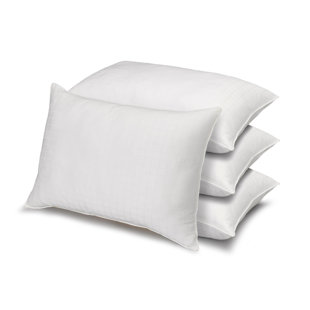 ELLA JAYNE HOME Exquisite Hotel Overstuffed Gel Filled 100% Cotton Dobby-Box Shell Side/Back Sleeper Pillow (Set of 4)