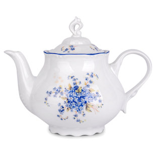 THUN 1794 A.S. Blue Lilac Bohemian Porcelain Teapot Forget-Me-Nots