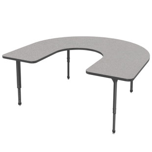 MARCO GROUP INC. Apex Series Adjustable Horseshoe 7 Students Activity Table