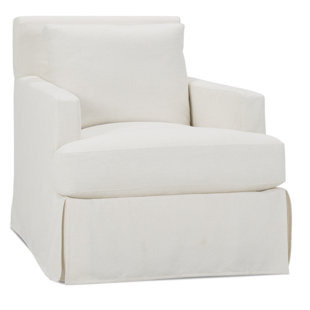 ROBIN BRUCE Laney Slipcovered Swivel Armchair