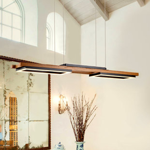 IVY BRONX Chevee 3 - Light Kitchen Island Modern Linear LED Pendant