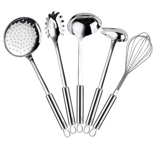 RJ LEGEND 5 Piece Stainless Steel Cooking Utensil Set