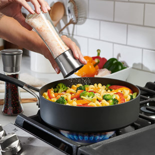 AIRPJ 35 - Piece Silicone Kitchen Cooking Utensil Set, Include Salt And Pepper Grinder Set