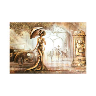 WAYFAIR SAMPLES Happy Alone by Raen - Wrapped Canvas Print