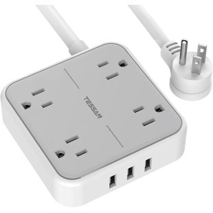 WAYFAIR SAMPLES Tamper Resistant Quadplex Outlet with USB Port