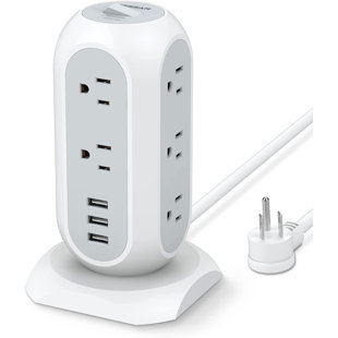 WAYFAIR SAMPLES Surge Protector 6 FT Extension Cord with 11 Outlets 3 USB Ports Power Strip
